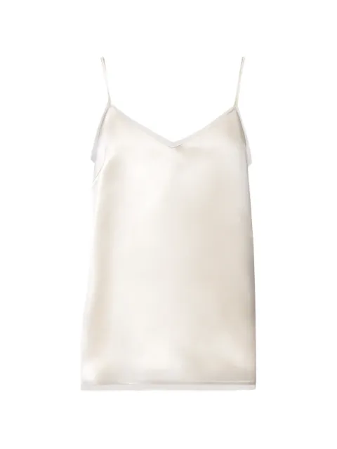 Fabiana Filippi satin V-neck top White TPD266F281L9090000