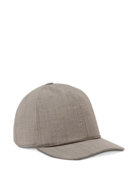 Fabiana Filippi beaded-trim cap Grey SAD266A873L7630000