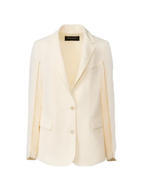 Fabiana Filippi button sleeve panel blazer Neutrals GCD276F218M1480000