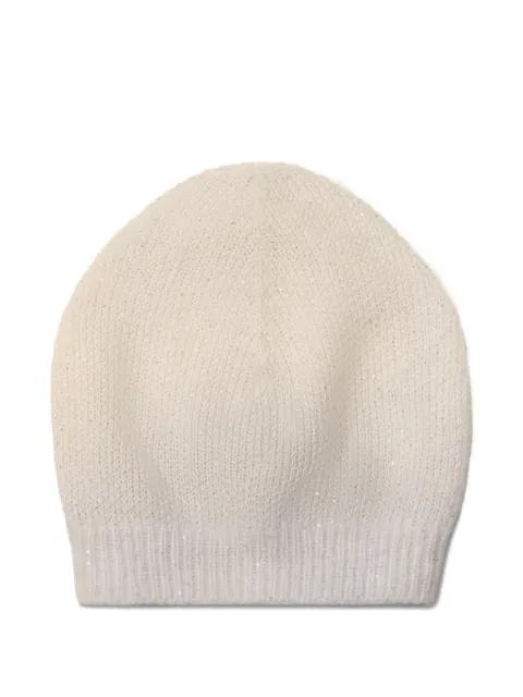 Fabiana Filippi sequined beanie hat Neutrals SAD266A880L9000000