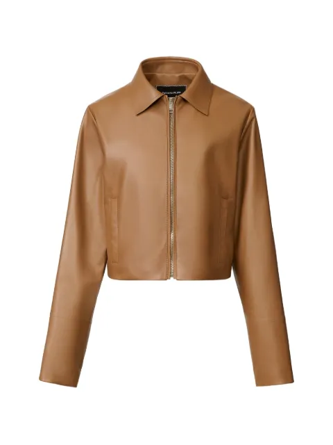 Fabiana Filippi lissé nappa jacket Brown PLD266F208L7980000