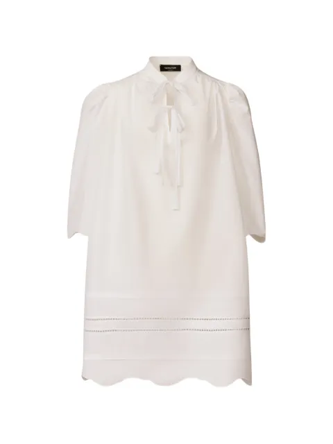 Fabiana Filippi tie neck openwork dress White ABD276F625M1270000