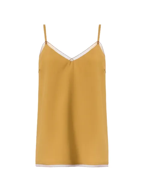 Fabiana Filippi V-neck trim camisole top Yellow TPD276F281M1520000