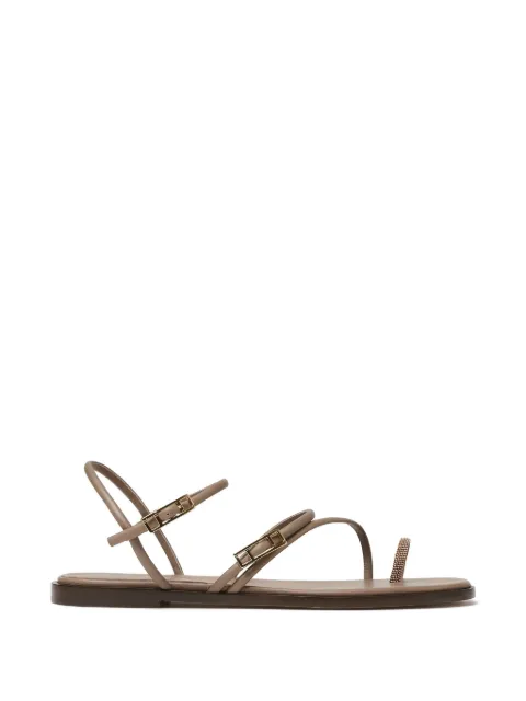 Fabiana Filippi leather flat sandals Neutrals ASD276A866M0760000