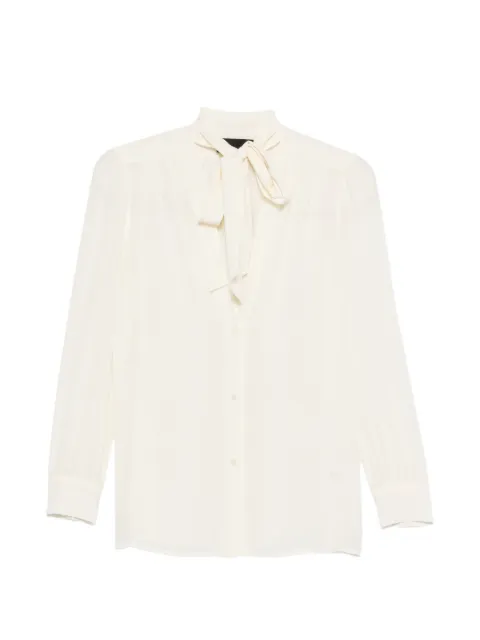 Nili Lotan Colt tie-neck shirt Neutrals 13413W325