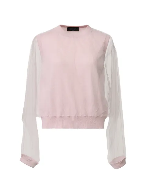 Fabiana Filippi sheer-sleeves blouse Pink MAD266F009L9130000