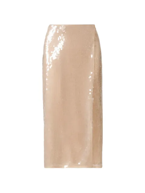 Fabiana Filippi sequin wrap midi skirt Neutrals GND266F414L7930000