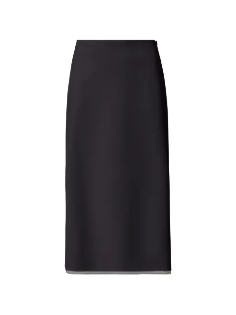 Fabiana Filippi mesh-hem midi skirt Blue GND266F406L7810000