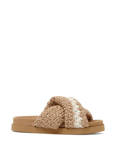 Fabiana Filippi twisted stripe sandals Neutrals ASD276A865M0630000