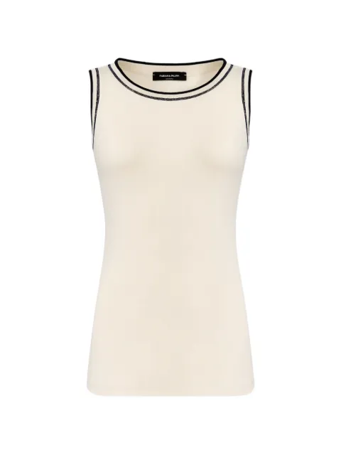 Fabiana Filippi round-neck sleveless top Neutrals JED276F602M203