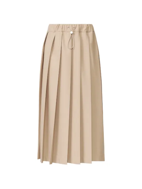 Fabiana Filippi pleated drawstring midi skirt Neutrals GND266F398D7540000