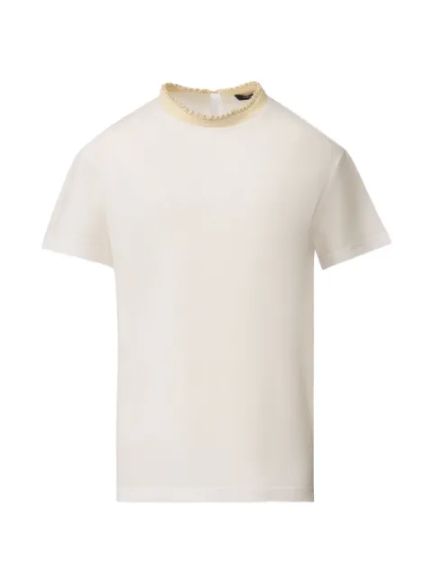 Fabiana Filippi scalloped-collar T-shirt White JED266F133L9200000