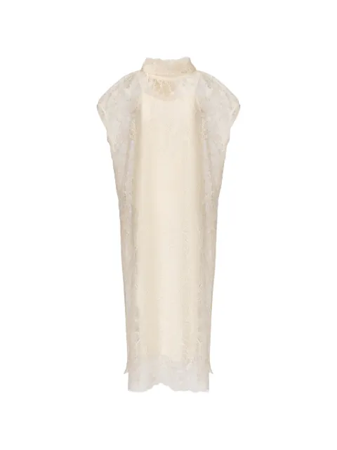 Fabiana Filippi lace bow dress Neutrals ABD276F638D9710000
