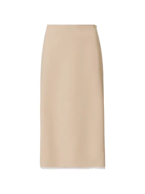 Fabiana Filippi zip-fastening midi skirt Neutrals GND266F406L7810000