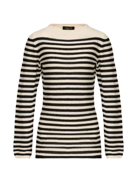Fabiana Filippi long-sleeve striped sweater Neutrals MAD276F473M1660000