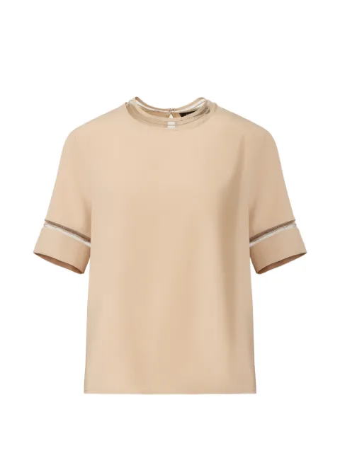 Fabiana Filippi crepe de chine top Neutrals TPD266F289L775