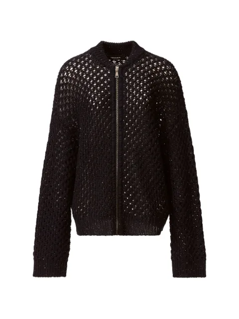 Fabiana Filippi open-knit zip-up cardigan Black MAD266F029L7500000