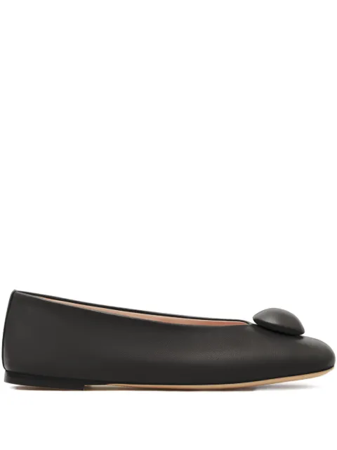 Fabiana Filippi circular-detail ballet flats Black ASD266A807M0160000
