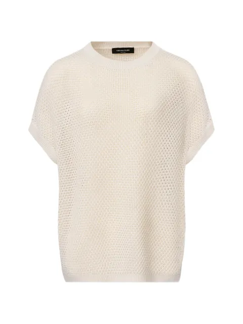 Fabiana Filippi sleeveless knitted top Neutrals MAD276F495M1330000