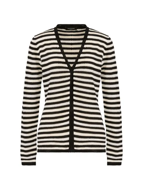 Fabiana Filippi V-neck striped cardigan Neutrals MAD276F471M1660000
