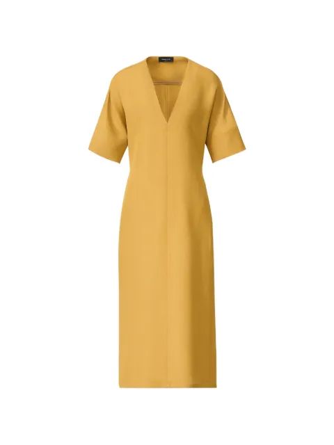 Fabiana Filippi V-neck midi dress Yellow ABD276F644M1480000