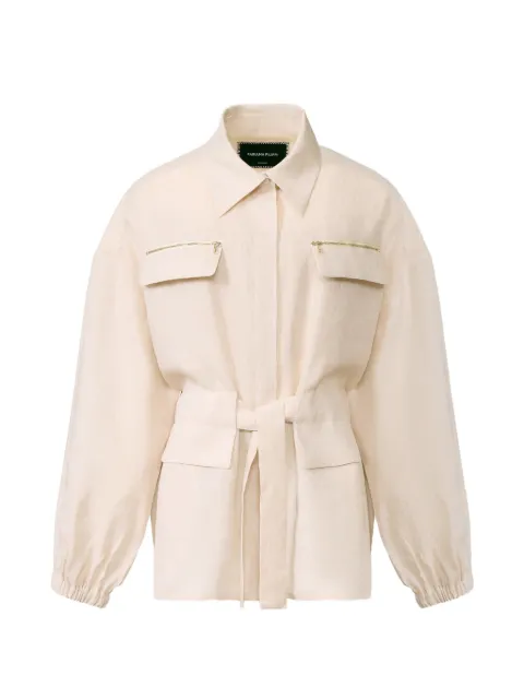 Fabiana Filippi belted zip shirt jacket Neutrals GCD276F694D835