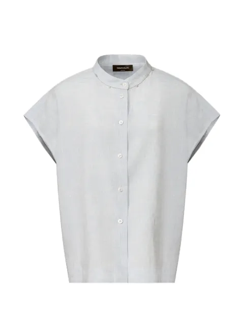 Fabiana Filippi button collarless shirt Blue CAD276F762M1630000
