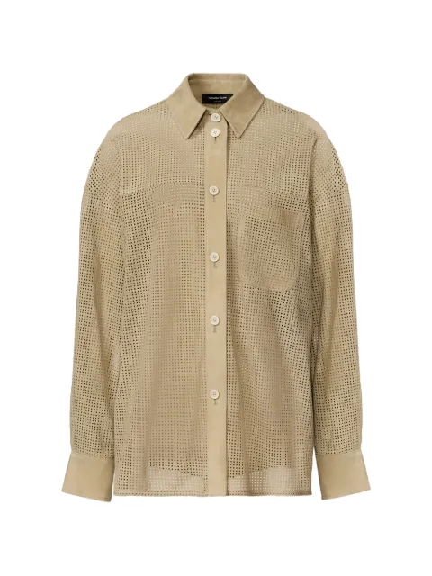 Fabiana Filippi perforated buttoned shirt Neutrals PLD276F720M1360000