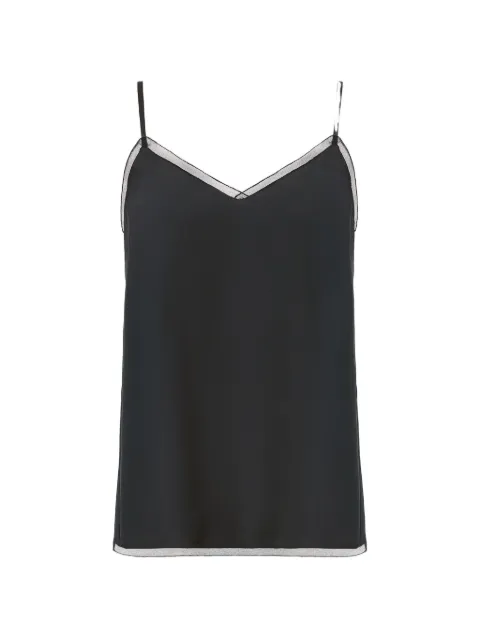 Fabiana Filippi v-neck trim top Black TPD276F281M1520000