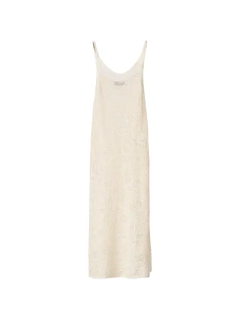 Fabiana Filippi scoop-neck crocheted midi dress Neutrals MAD276F648D8640000
