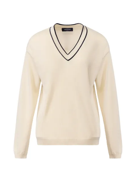 Fabiana Filippi V-neck long-sleeve sweater Neutrals MAD276F060M1810000