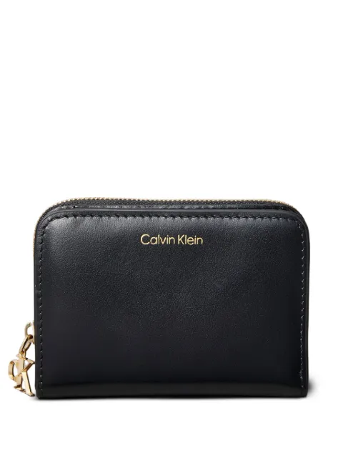 Calvin Klein zip-fastening leather wallet Black LV04F1075GUB1
