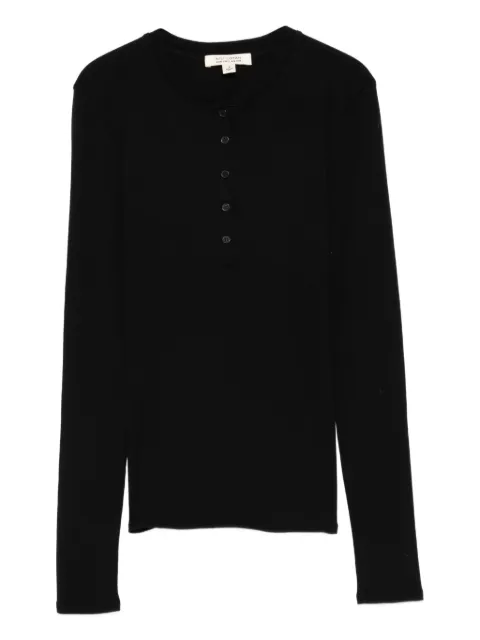 Nili Lotan button-fastening polo top Black 11304K156