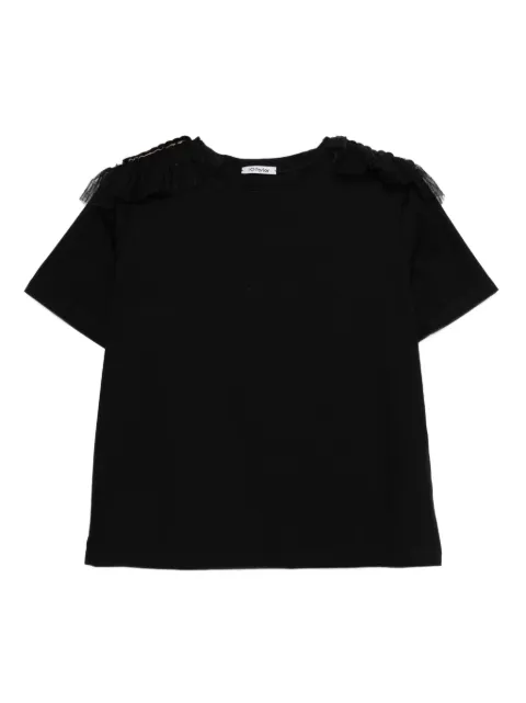 Parlor ruffle sequin T-shirt Black 202510