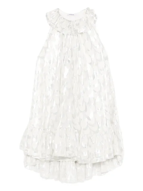 Parlor ruffled-trim mini dress Neutrals 2025A2