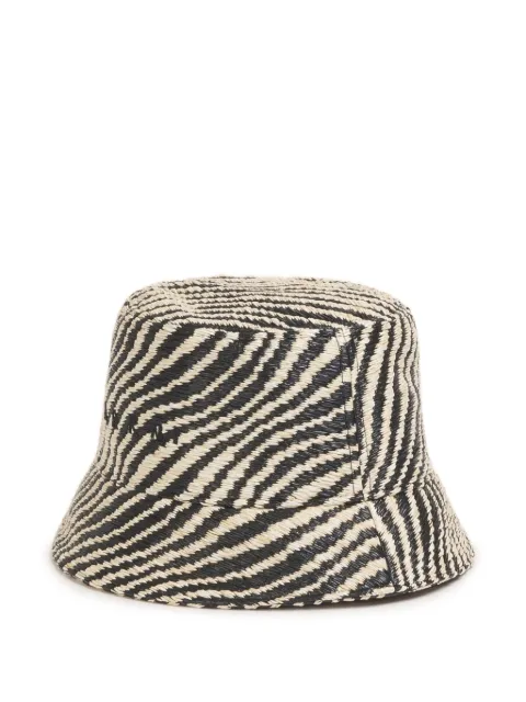 Marni affia-effect bucket hat with wavy pattern Black CLMC0067S1UAN102