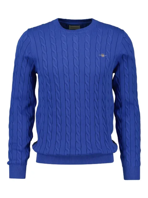 Gant cable-knit crew-neck sweater Blue 8050601407
