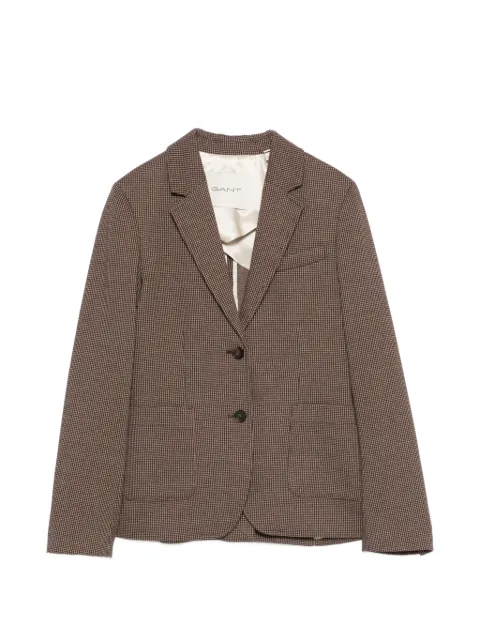Gant check-pattern blazer Brown 4770330