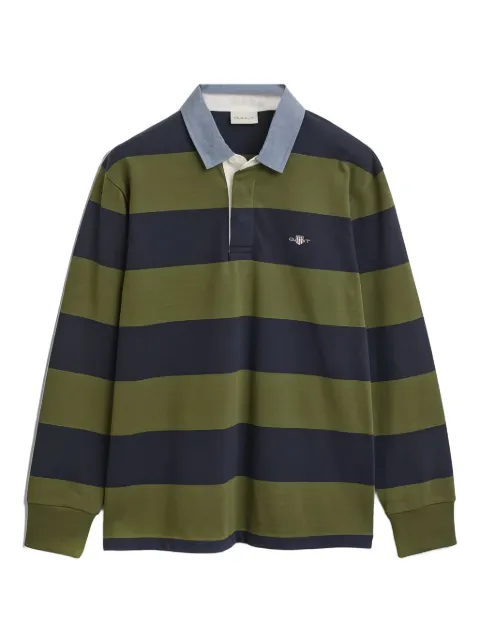Gant striped chambray polo shirt Green 2004083