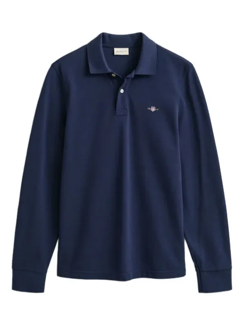 Gant pique long-sleeve rugger Blue 2230433