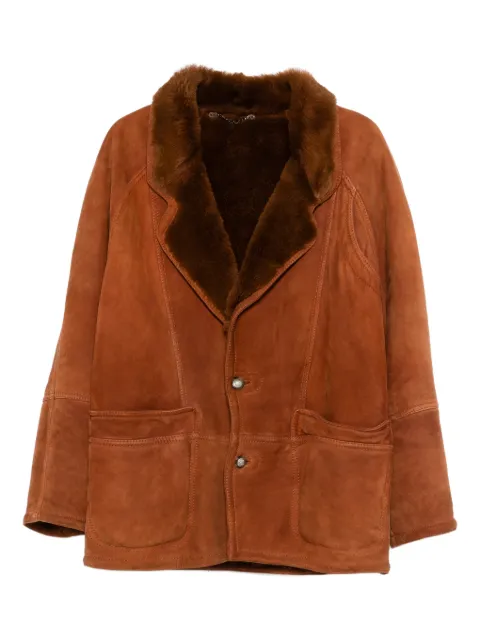 A.N.G.E.L.O. Vintage Cult 1980s leather coat Brown AN480ZLA