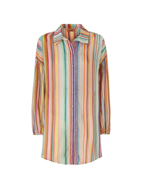 Missoni shirt in cotton and silk with zigzag pattern Red MC24SK00BW00ZP