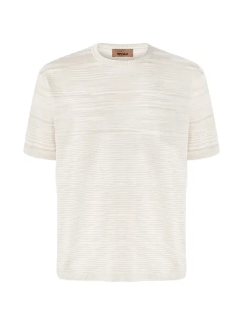 Missoni mercerized crew-neck T-shirt Neutrals US26SL0KBK01HU