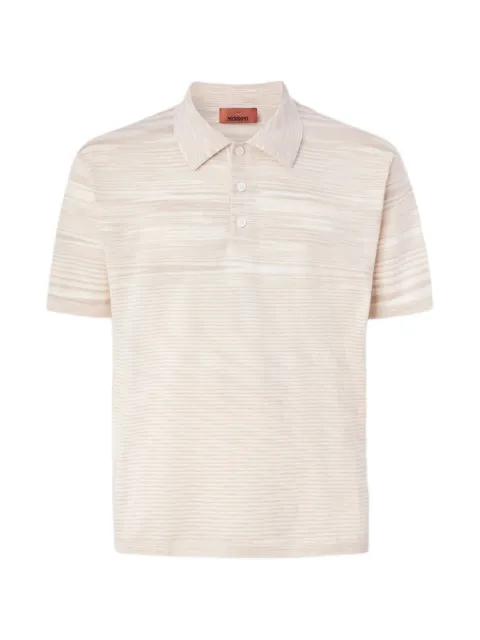 Missoni striped short-sleeve polo shirt Neutrals US26S20RBK01HU