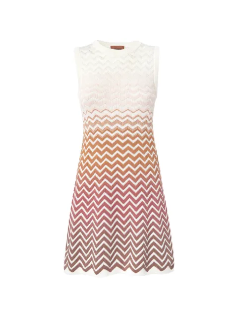 Missoni Chevron sleeveless mini dress White DS26SG27BK01HE