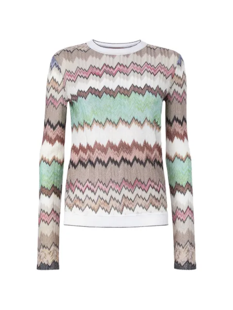 Missoni chevron-pattern sweaters Neutrals DS26SN0SBR014W