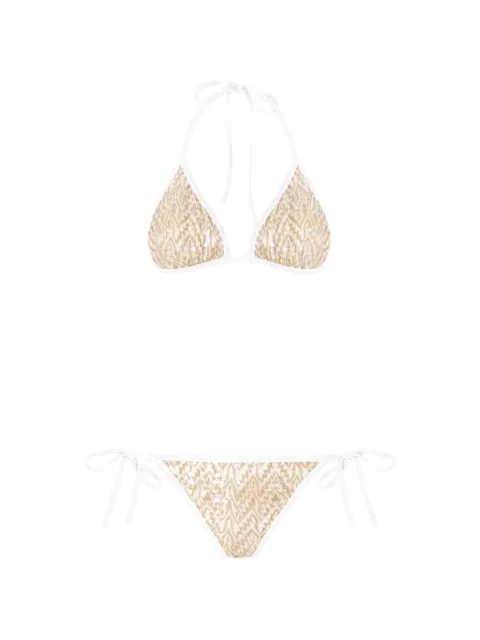 Missoni bikini in lamé viscose with lace motif and sequins Gold MC22SP00BR014Y