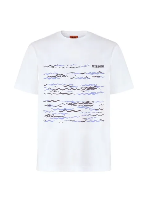 Missoni wave-print T-shirt White BS26SL00BJ00QQ