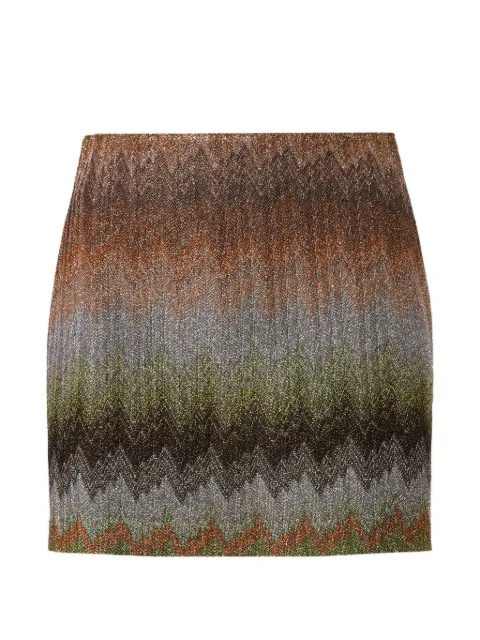 Missoni zigzag mini skirt Brown DS26SH0YBR014S