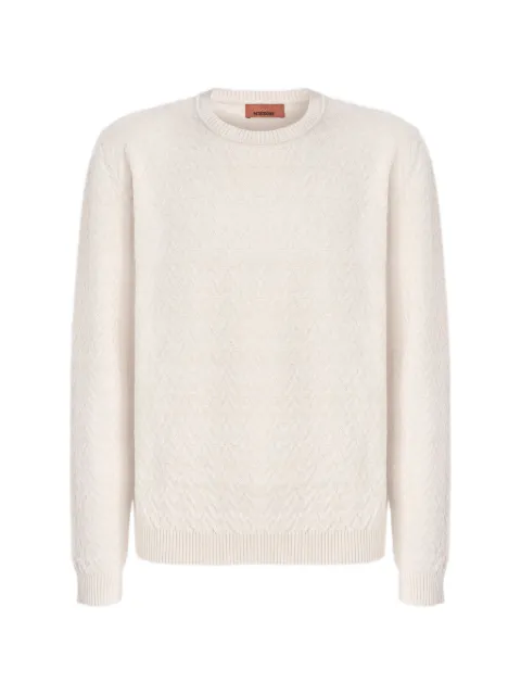 Missoni textured crew-neck sweater Neutrals US26SN05BK01HH